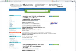 DSLMarktinfo.de - Suchfunktion